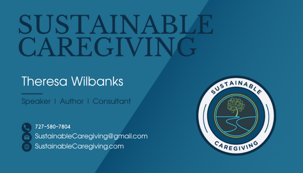 Business card front: Sustainable Caregiving