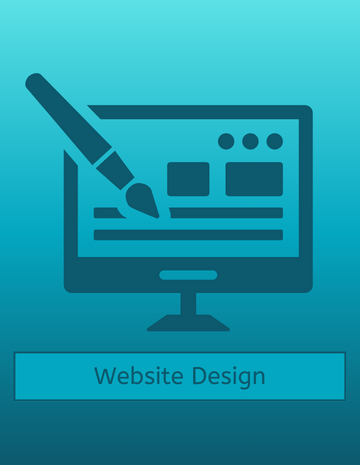 Computer screen depicting website design