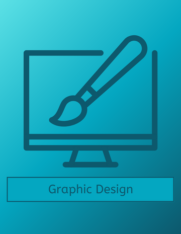 Computer screen depicting graphic design